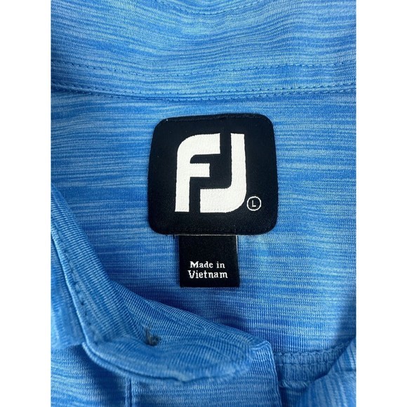FootJoy FJ Polo Shirt Mens Large Blue Short Sleeve‎ Golf Performance - Picture 5 of 16